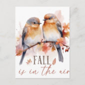 Carte Postale Feuilles et fleurs automnales (Devant)