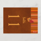 Carte Postale Feuilles et rayures d'automne recto verso Numéro d (Dos)