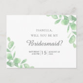 Carte Postale Feuilles eucalyptus.  (Devant)