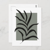 Carte Postale Feuilles minimalistes (Devant / Derrière)