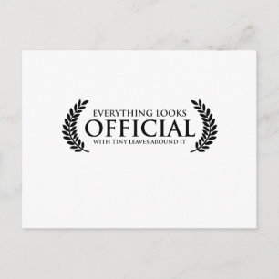 Carte Postale Feuilles officiels minuscules