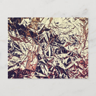 Carte Postale Feuilles Or Faux Trendy Crumbly Foil