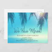 Carte postale Feuilles Palm Moving Faire-part (Devant / Derrière)