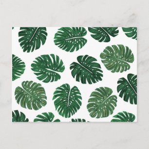 Carte Postale Feuilles Plantes de fromage suisse peint à la main