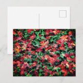 Carte Postale Feuilles - Rouge et Vert (Devant / Derrière)