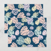 Carte Postale Feuilles tropicales multicolores 4 (Devant / Derrière)