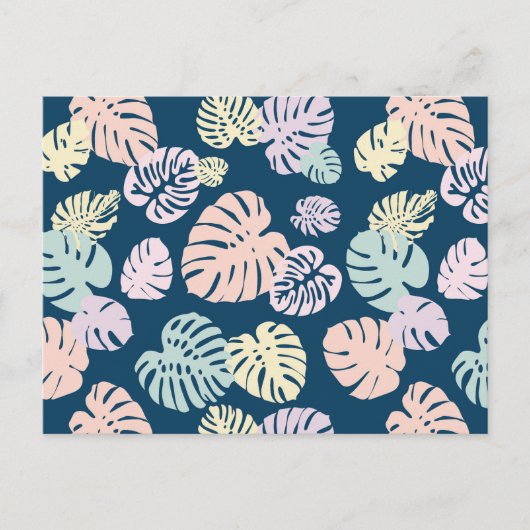 Carte Postale Feuilles tropicales multicolores 4 (Devant)