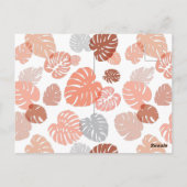 Carte Postale Feuilles tropicales multicolores 9 (Dos)