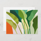 Carte Postale Feuilles tropicaux (Devant / Derrière)