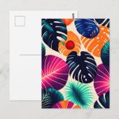 Carte Postale Feuilles tropicaux (Devant / Derrière)