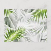 Carte Postale Feuilles tropicaux 1 (Dos)