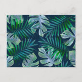 Carte Postale Feuilles tropicaux de nuit (Devant)