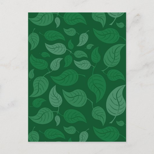 Carte Postale Feuilles vertes (Devant)