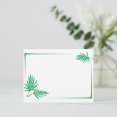Carte Postale Feuilles verts avec bordure (Debout devant)