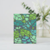 Carte Postale Feuilles verts tropicaux (Debout devant)