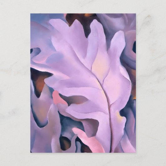 Carte Postale Feuilles violets par Georgia Okeeffe (Devant)