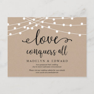 Carte Postale Feux à cordes, l'amour conquiert tous les mariages