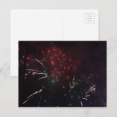 Carte postale Feux d'artifice (Devant / Derrière)