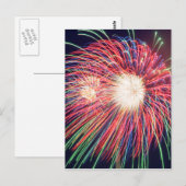 Carte Postale Feux d'artifice (Devant / Derrière)