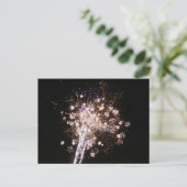Carte Postale Feux d'artifice bleus et blancs (Debout devant)