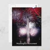 Carte Postale Feux d'artifice du monument de Washington, ZSSG (Devant / Derrière)