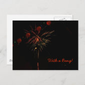 Carte postale - Feux d'artifice et lanternes (Devant / Derrière)