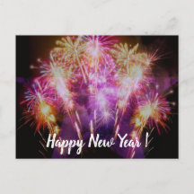 Carte postale Feux d'artifice Nouvel An