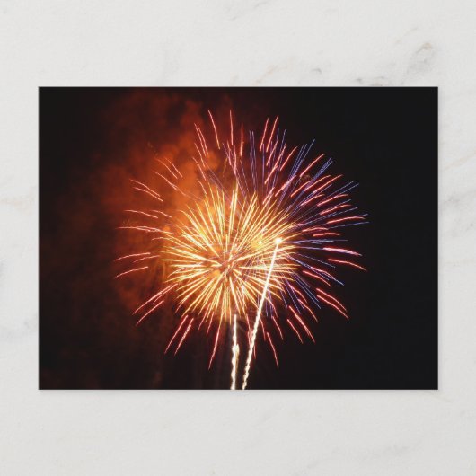 Carte Postale Feux d'artifice Rouges, Blancs et Bleus I Patrioti (Devant)