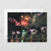 Carte Postale Feux d'artifice spectaculaires (Devant / Derrière)
