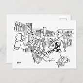 Carte Postale Feux de circulation de supermarché amusant (Devant / Derrière)