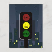 Carte Postale Feux de circulation et bâtiments (Devant)