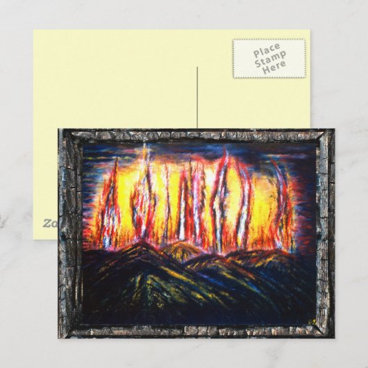 Carte Postale Feux de fourrage (Devant / Derrière)