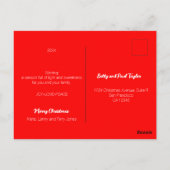 Carte Postale Feux de Noël, baubles, cadeaux et coq (Dos)