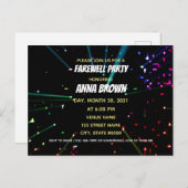 Carte Postale Feux de réception d'adieu personnalisables (Devant / Derrière)