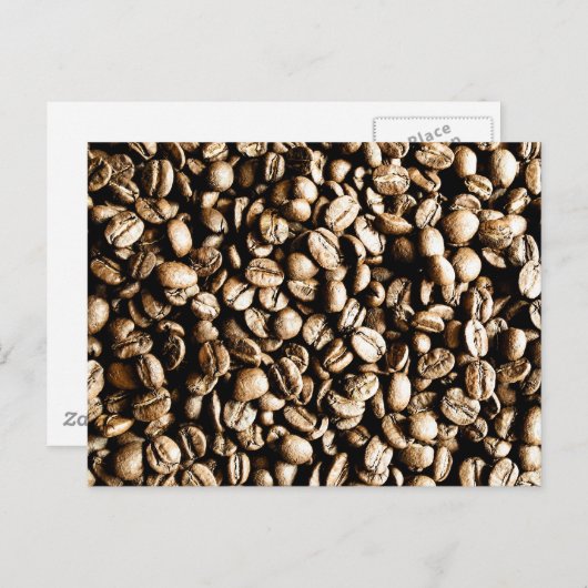 Carte Postale Fèves de café (Devant / Derrière)