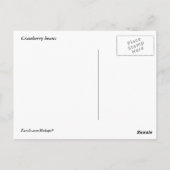 Carte Postale Fèves de canneberge (Dos)