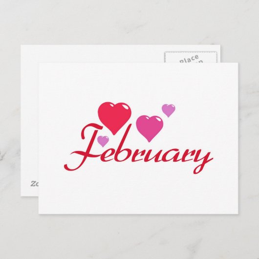 Carte Postale février (Devant / Derrière)