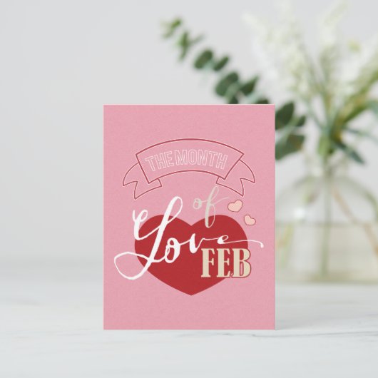 Carte Postale Février - Mois de l'amour (Debout devant)