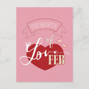 Carte Postale Février - Mois de l'amour