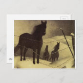 Carte Postale Février par Grant Wood (Devant / Derrière)