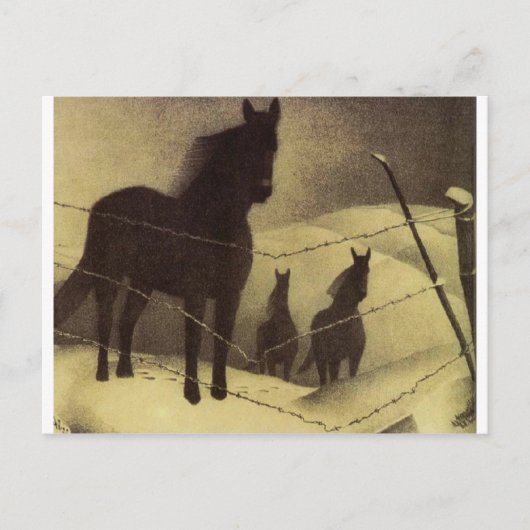 Carte Postale Février par Grant Wood (Devant)