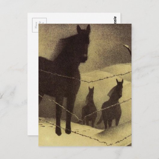 Carte Postale Février par Grant Wood (Devant / Derrière)