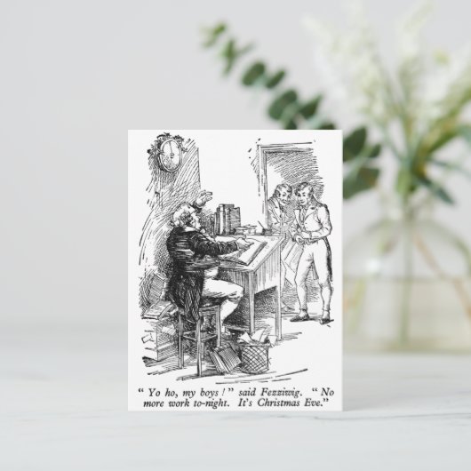 Carte Postale Fezziwig (texte) (Debout devant)