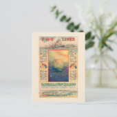 Carte Postale FHS Lines Australie Poster vintage 1906 (Debout devant)