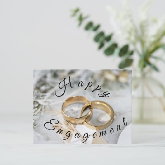 Carte postale fiançailles (Debout devant)