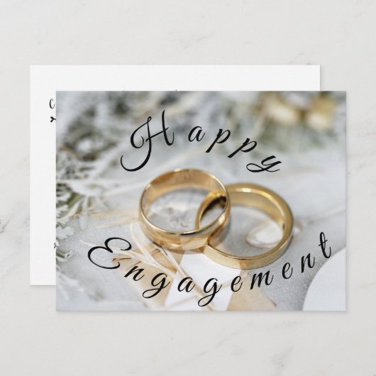 Carte postale fiançailles (Devant / Derrière)