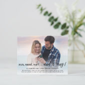 Carte postale Fiançailles à thème de la plage (Debout devant)