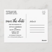 Carte Postale Fiançailles De Script Moderne Enregistrer La Photo (Dos)