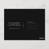 Carte Postale Fiançailles élégant Black & Silver Enregistrer la  (Dos)