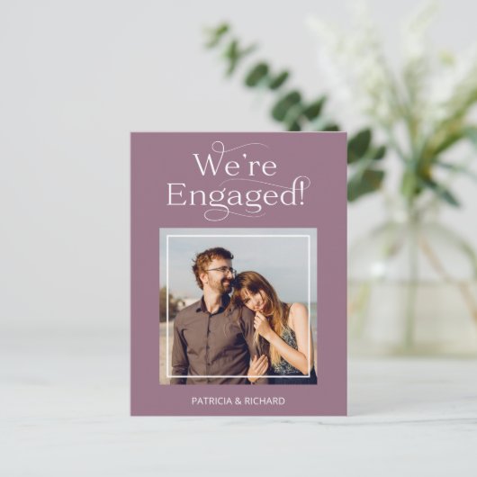 Carte Postale Fiançailles Faire-part & Enregistrer La Date Photo (Debout devant)